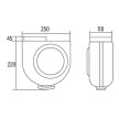 Extrator de cozinha GS 400M, saída 110mm, 290 m3/h, CATA 00114102