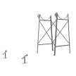 MTSS1 - Estrutura para modelos de 150 e 200 l - Telhado plano, Vulcano 7735600458