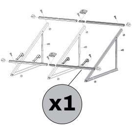 FH2-2T Estrutura de alumínio de suporte para 2 coletores horizontais FKT-2W, Vulcano 7717500165