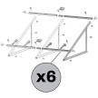 FH7-2T Estrutura de alumínio de suporte para 7 coletores horizontais FKT-2W, Vulcano 7717500170