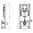 Estrutura com autoclismo e triturador integrados para sanita suspensa, lavatório duche e bidé SANIWALL PRO UP SFA