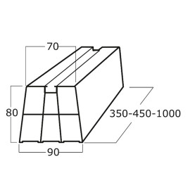 Base de solo PVC 350 mm para aparelho de ar condicionado até 380 kg (par)