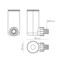 Kit sifão seco mini inspecionável