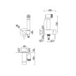 Torneira monocomando de Embutir para higiene íntima com Shut Off Cromado W7, WDUC015