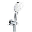 Chuveiro de mão 3 jatos (Rain, Jet, Massage) 9 l/min e curva de saída com suporte, Tempesta Cube 110, Cromado, Grohe 26910003