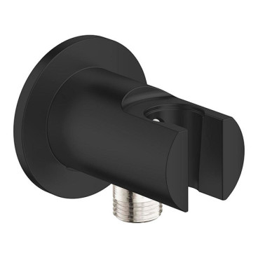 Curva de saída de 1/2'' com suporte Tempesta, Preto Mate, Grohe 286282431