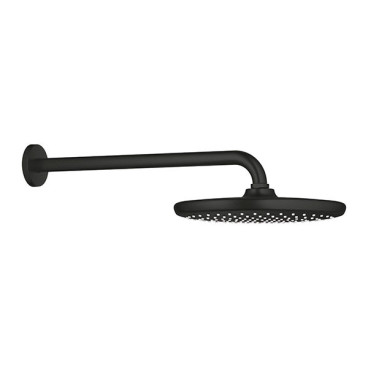 Chuveiro de parede 250 mm com haste de 380 mm,Tempesta Preto Mate, Grohe 266682430