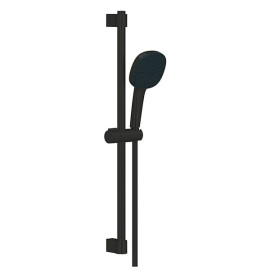 Conjunto de rampa com chuveiro 2 jatos (Rain, Jet) 9 l/min e bicha 1750 mm, Tempesta Cube 110, Preto Mate, Grohe 267482433