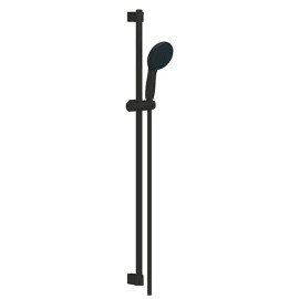 Conjunto de rampa 90 cm com chuveiro 2 jatos (Rain, Jet) 9 l/min e bicha 1750 mm, Tempesta 110, Preto Mate, Grohe 261632433