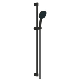 Conjunto de rampa 90 cm com chuveiro 2 jatos (Rain, Jet) 9 l/min e bicha 1750 mm, Tempesta Cube 110, Preto Mate, Grohe 269082433