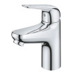 Torneira monocomando de lavatório, com válvula de descarga click clack, sistema Cold Start, Tamanho S, Euroeco, Cromado, Grohe