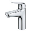 Torneira monocomando de lavatório, com válvula de descarga click clack, sistema Cold Start, Tamanho M, Euroeco, Cromado, Grohe