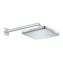 Chuveiro de parede 250 mm com haste de 380 mm Tempesta Cube, Cromado, Grohe 26682000