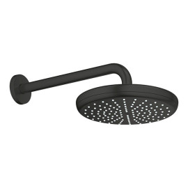 Chuveiro de parede 210 mm com haste de 286mm, Tempesta, Preto Mate, Grohe 1022182430