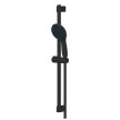 Conjunto de rampa com chuveiro 2 jatos (Rain, Jet) 9 l/min e bicha 1750 mm, Tempesta 110, Preto Mate, Grohe 261622433