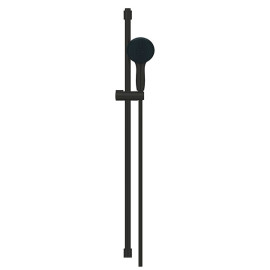 Conjunto de rampa 90 cm com chuveiro 2 jatos (Rain, Jet) 9 l/min e bicha 1750 mm, Tempesta 110, Preto Mate, Grohe 261632433