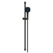 Conjunto de rampa 90 cm com chuveiro 2 jatos (Rain, Jet) 9 l/min e bicha 1750 mm, Tempesta Cube 110, Preto Mate, Grohe 269082433