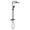 Sistema de duche com misturadora termostática e chuveiro de 250 mm New Tempesta Cosmopolitan System, Preto Mate, Grohe 26689243