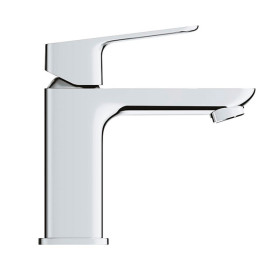 Torneira monocomando de lavatório com válvula de descarga click clack, sistema Cold Start, Tamanho S, Cubeo, Cromado, Grohe 10