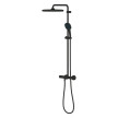 Sistema de duche com misturadora termostática e chuveiro de 250 mm New Tempesta Cosmopolitan System, Preto Mate, Grohe 26689243