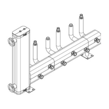 Módulo hidráulico KU 3.16 para 3 caldeiras WGB 50-110 em cascata, Baxi B24000082