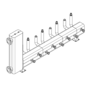 Módulo hidráulico KU 4.25 para 4 caldeiras WGB 50-110 em cascata, Baxi B24000083