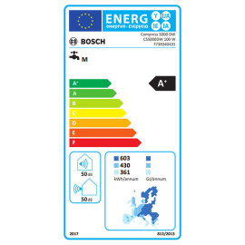 Bomba de calor mural AQS Compress 5000 DW 100 W sem serpentina de 100 litros, Bosch 7738340431