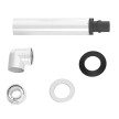 Kit básico horizontal 60/100 C13X (adaptador com tomas de análise + curva 87° + troço 1000 mm com espelhos e grelha), Bosch 