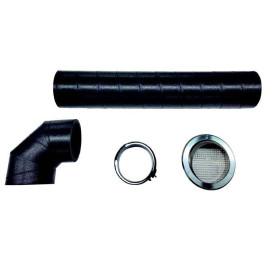 Curva + Troço de 1 m de 160 mm para bomba de calor BC ACS iR290, Baxi 7789239