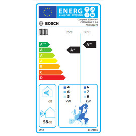 Bomba de calor exterior Compress 2000 AWF 6 R-S, 6kW, reversível, monofásico, 1 ventilador, R32, Bosch 7738602278