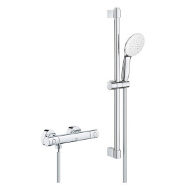 Conjunto de duche com misturadora termostática Grohtherm 800 Cosmo e rampa Tempesta 26162003, Grohe 34768001