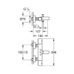 Torneira bicomando de banheira termostática Grohtherm 800 Cosmopolitan, Grohe 34766000