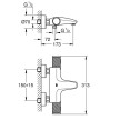 Torneira bicomando de banheira termostática Grohtherm 1000 Performance, Grohe 34830000