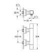 Torneira bicomando de duche termostática Grohtherm Cube, Grohe 34488000