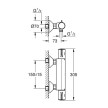 Torneira bicomando de duche termostática Grohtherm 800, Grohe 34558000