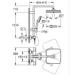 Sistema de duche com misturadora termostática e chuveiro de 250 mm New Tempesta Cosmopolitan System, preto mate, Grohe 26670243