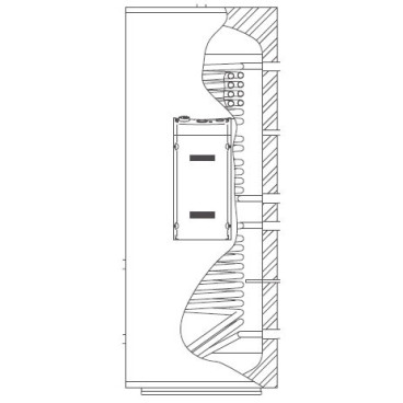 Depósito dual solar BC inox Duplex 2205 200L, com 2 serpentinas (1 Solar + 1 Bomba de calor), vertical/solo, 1500W 230V, Videir