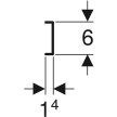 Placa de fixação reta, dupla, distância de fixação de 10 cm ou 12 cm, Geberit 601.738.00.1