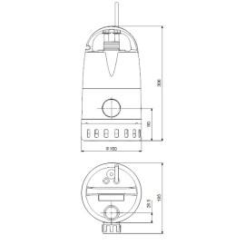 Bomba drenagem Unilift CC5 M1 sem interruptor nível, 230 V, Grundfos 96280965