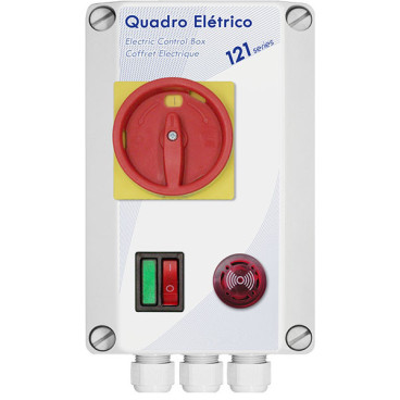 Quadro de comando e proteção com alarme para 1 bomba sem interruptor de nível 1x230V (1,6-2,5A)