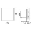 Extrator UC-10 GLASS TIMER branco, saída 100 mm, 95 m3/h, CATA 01208100