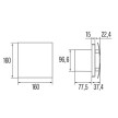 Extrator UC-SILENTIS 10 STD branco, saída 100 mm, 105 m3/h, CATA 01220000