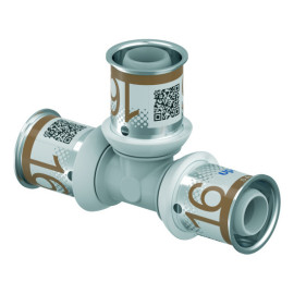 Tê simples 16 mm PPSU multicamada Unipipe, Uponor 1039944