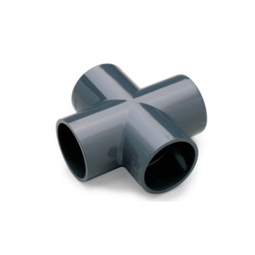 Tê duplo PVC pressão colar 20 mm, EN1452-3, PN16