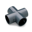 Tê duplo PVC pressão colar 90 mm, EN1452-3, PN16