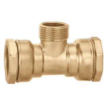 Tê Deca 32 mm x 1'' macho-3/4'' fêmea, Caleffi 865632