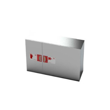 Carretel 20 m caixa Top inox dupla 70 x 105 x 28 cm (divisão para extintor)